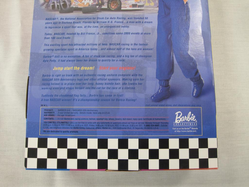 Nascar 50th Anniversary Collector Edition Barbie Doll, NRFB, 1 lb