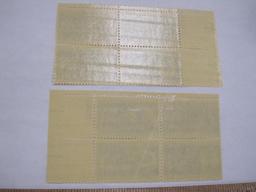 Two Blocks of 4 Colonial American Craftsman 8 Cent Stamps, Scott 1456-1459