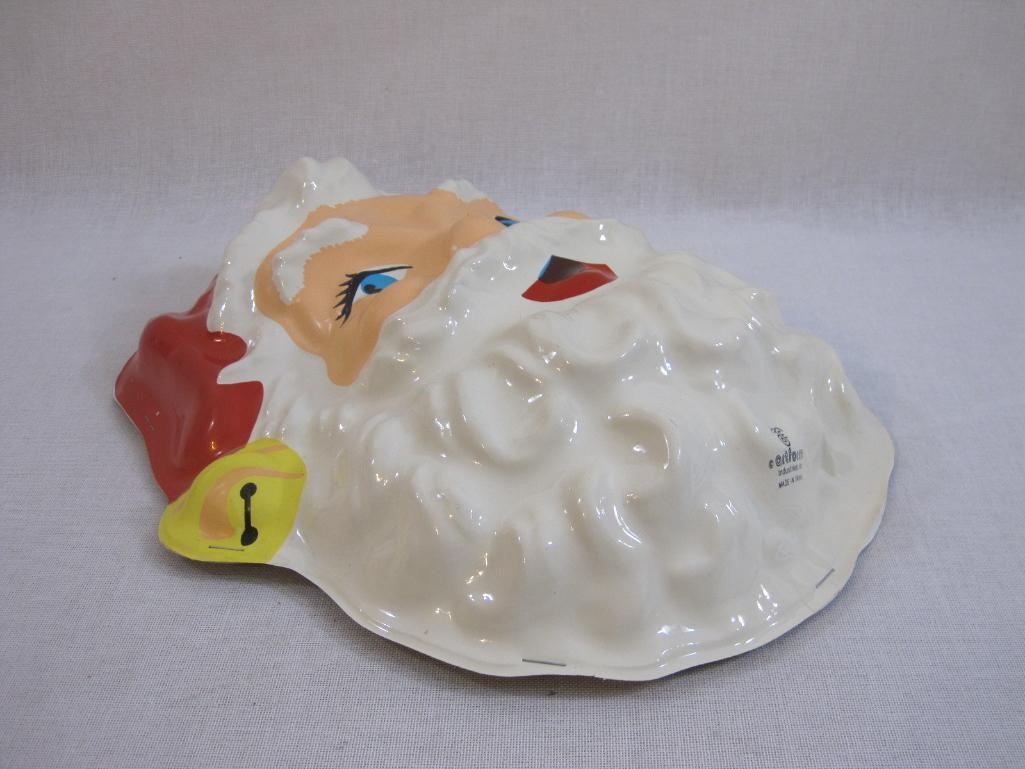 Two Vintage Artform Santa Light Forms, see pictures for small crack at bottom of beard AS IS,