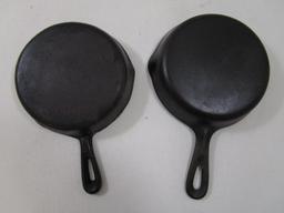 Two Cast Iron Skillets, Wagner No. 3 and Taiwan No. 3