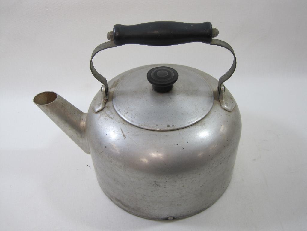 Lot of Tin Percolators, Kettle and more
