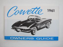1961 Corvette Owners Guide, excellent condition, 4 oz