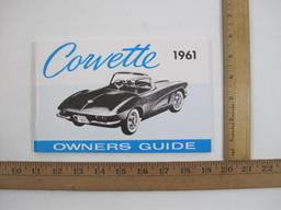 1961 Corvette Owners Guide, excellent condition, 4 oz