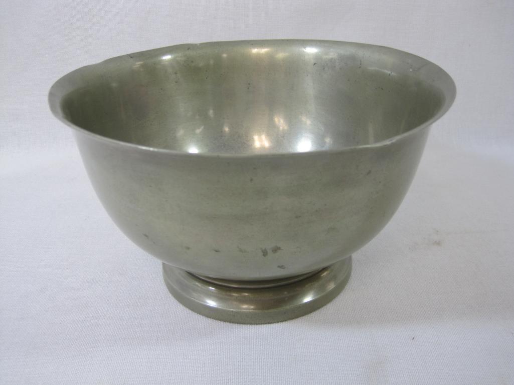 Four Serving Bowls includes Footed Pewter by Poole, Wear-Ever Aluminum and more
