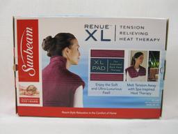 Sunbeam Heating Pad, Extra Large with Burgundy Cover, New in Box