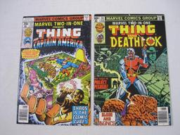 Two Marvel Two in One Comics Featuring The Thing by Marvel Comics Group, Includes Marvel Two in One