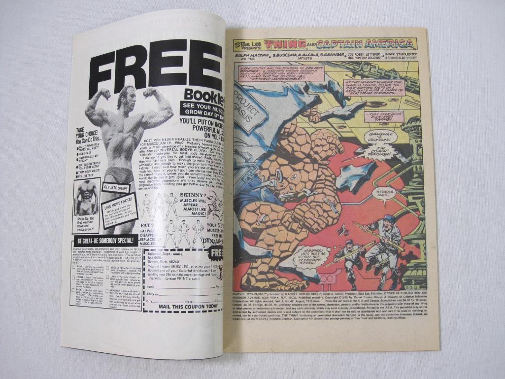 Two Marvel Two in One Comics Featuring The Thing by Marvel Comics Group, Includes Marvel Two in One