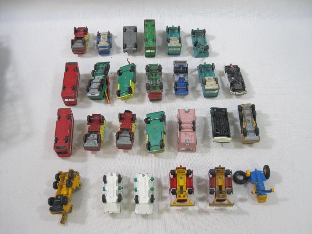 Official Matchbox Case, Holds 24 Models, 1969 Fred Bronner Corp., with 26 Die Cast Cars including