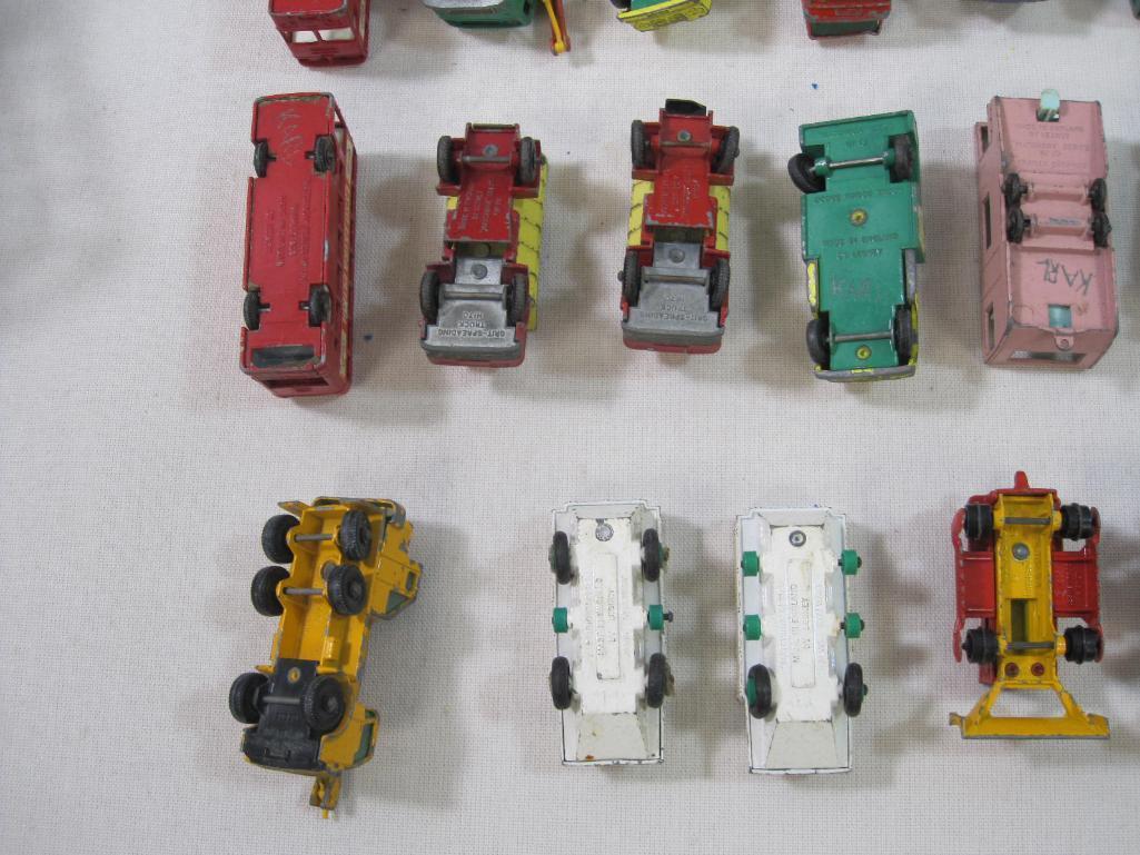 Official Matchbox Case, Holds 24 Models, 1969 Fred Bronner Corp., with 26 Die Cast Cars including
