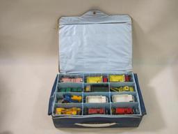 Official Matchbox Case, Holds 24 Models, 1969 Fred Bronner Corp., with 26 Die Cast Cars including
