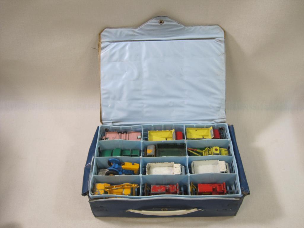 Official Matchbox Case, Holds 24 Models, 1969 Fred Bronner Corp., with 26 Die Cast Cars including