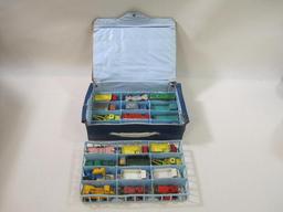 Official Matchbox Case, Holds 24 Models, 1969 Fred Bronner Corp., with 26 Die Cast Cars including