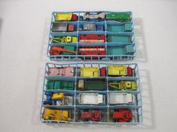 Official Matchbox Case, Holds 24 Models, 1969 Fred Bronner Corp., with 26 Die Cast Cars including