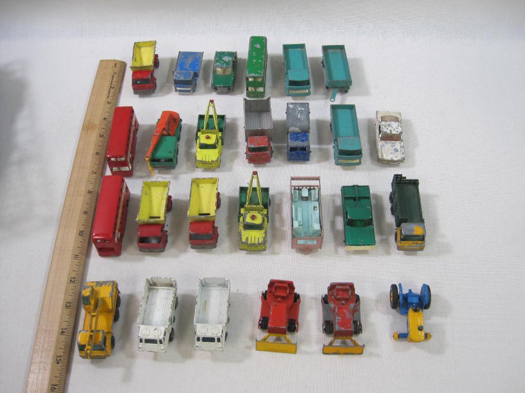 Official Matchbox Case, Holds 24 Models, 1969 Fred Bronner Corp., with 26 Die Cast Cars including