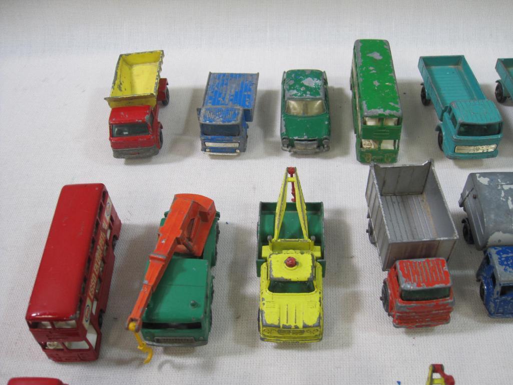 Official Matchbox Case, Holds 24 Models, 1969 Fred Bronner Corp., with 26 Die Cast Cars including
