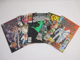 Five Marvel Comics including The Sensational She-Hulk No. 50, Cloak and Dagger No. 3, Silver Surfer
