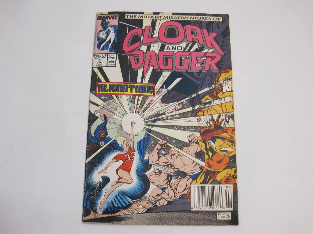 Five Marvel Comics including The Sensational She-Hulk No. 50, Cloak and Dagger No. 3, Silver Surfer