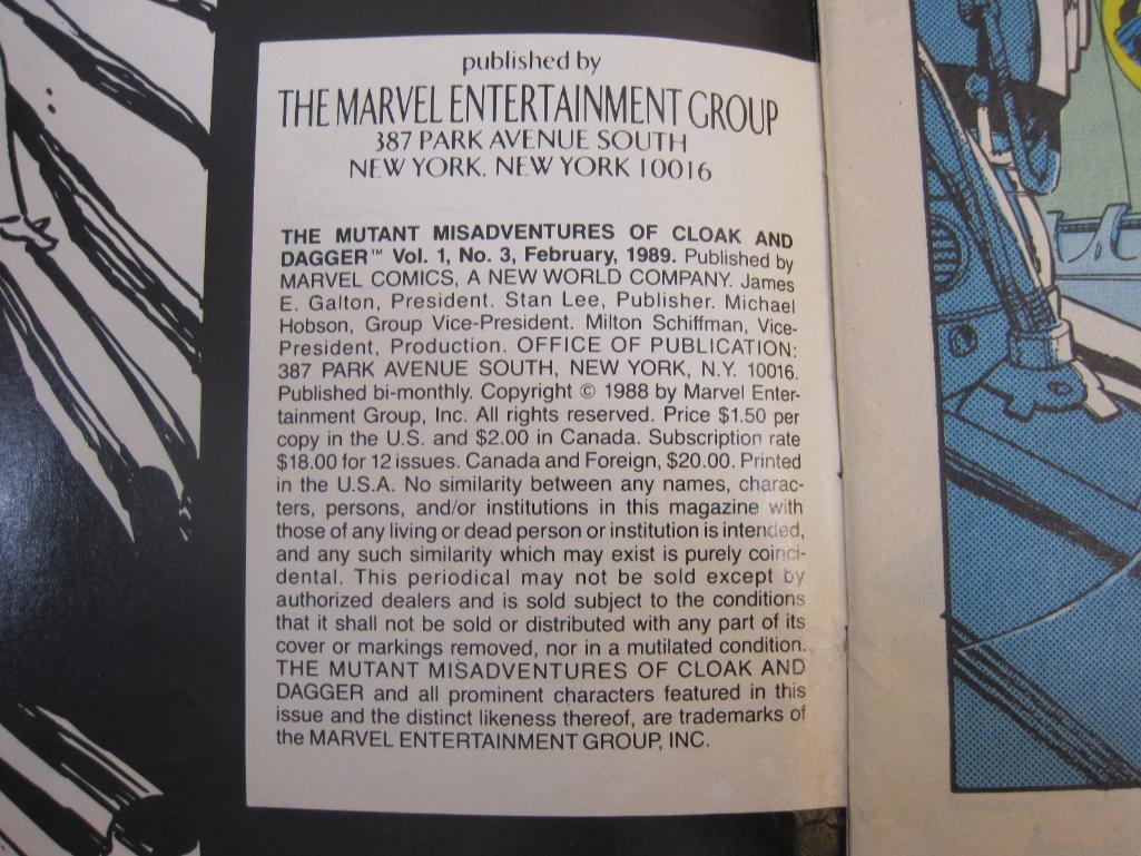Five Marvel Comics including The Sensational She-Hulk No. 50, Cloak and Dagger No. 3, Silver Surfer