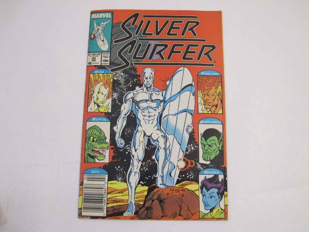 Five Marvel Comics including The Sensational She-Hulk No. 50, Cloak and Dagger No. 3, Silver Surfer