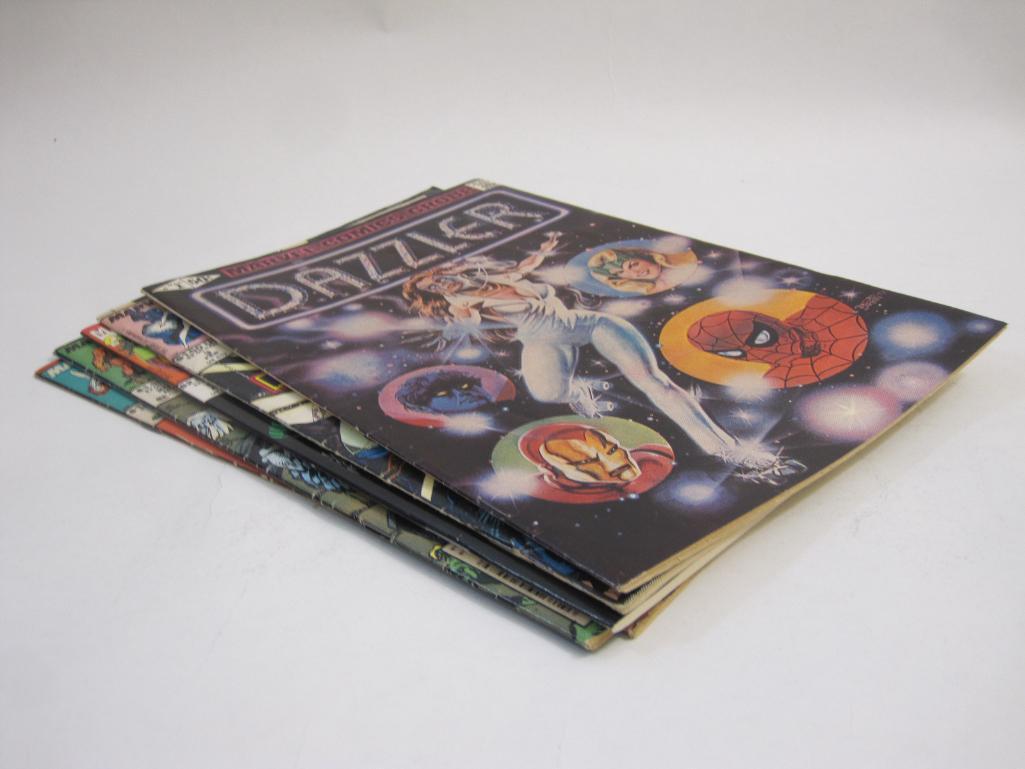 Five Marvel Comics including The Sensational She-Hulk No. 50, Cloak and Dagger No. 3, Silver Surfer