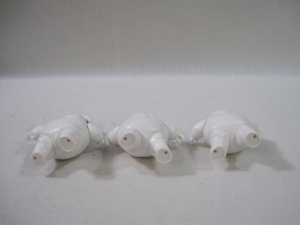 Three Stay Puft Marshmallow Man Figurines by Hasbro 2021, See Photos for Condition, 6oz