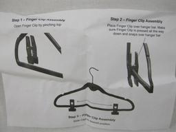 ClutterFree 50 Piece Skirt/Pant Hanger Clips, Ivory, New in Package