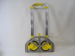 Folding Hand Truck/ Cart With Extending Handle in Yellow, Stated 330lbs Capacity