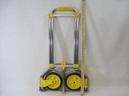 Folding Hand Truck/ Cart With Extending Handle in Yellow, Stated 330lbs Capacity