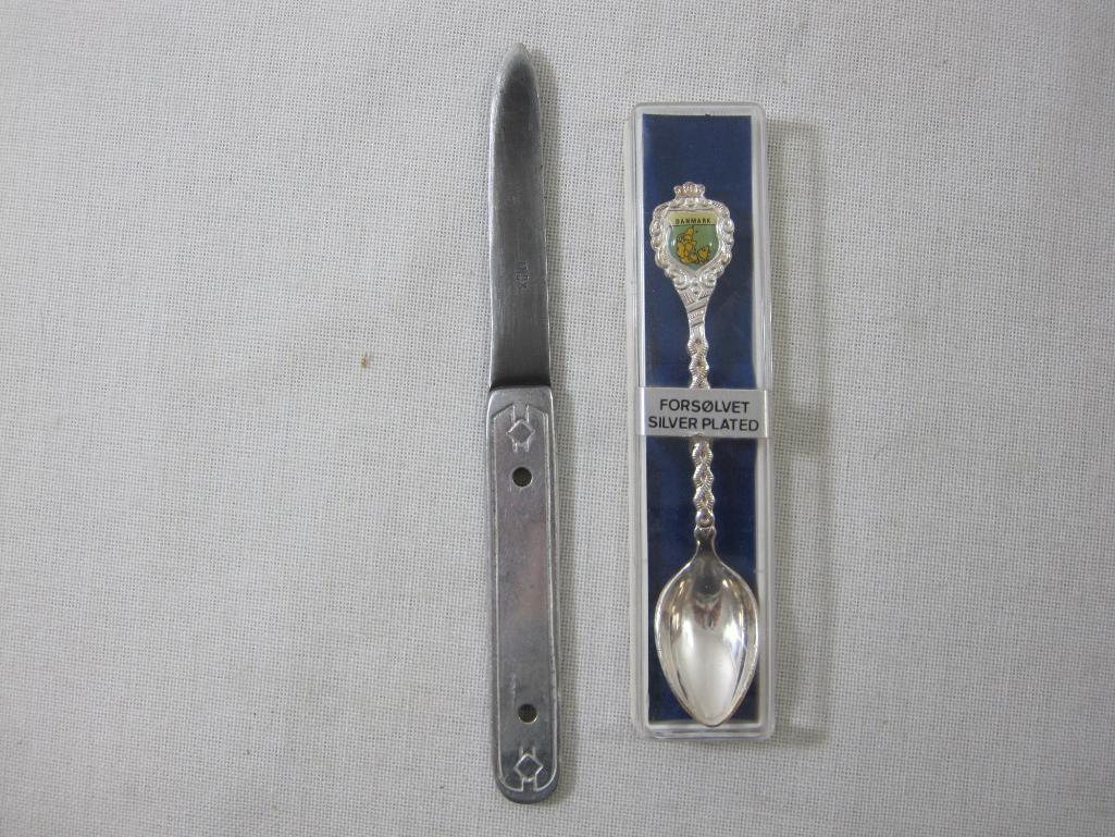 Mid Century Modern Silver Plate Flatware with Wright's Silver Cream, Contents as Pictured