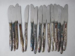 Mid Century Modern Silver Plate Flatware with Wright's Silver Cream, Contents as Pictured