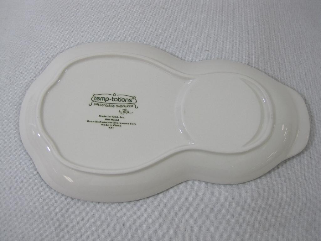 Temp-tations Old World 4 Piece Plate and Mug Duet Set in Green by CSA