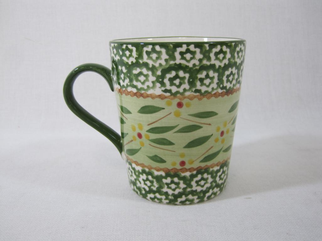 Temp-tations Old World 4 Piece Plate and Mug Duet Set in Green by CSA