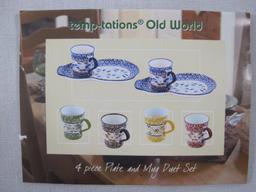 Temp-tations Old World 4 Piece Plate and Mug Duet Set in Green by CSA
