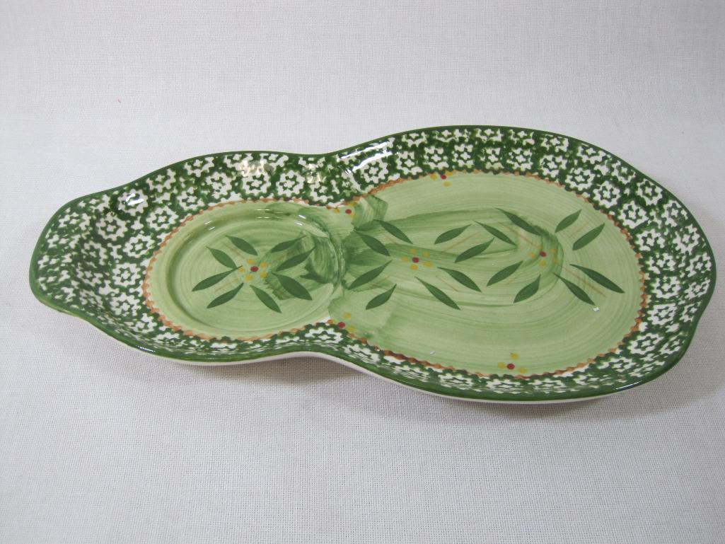 Temp-tations Old World 4 Piece Plate and Mug Duet Set in Green by CSA