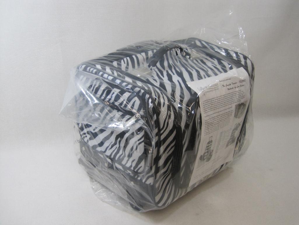The Complete Traveler Deluxe Weekender by Lori Greiner, Zebra, Wheeled, Retractable Handle, 2