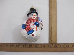 Christopher Radko Patriotic Snowman Ornament with box, 4 oz