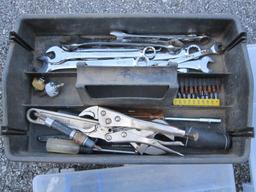 Assorted Wrenches and Hardware in Plastic Organizers