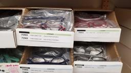 16 Boxes of Assorted Sunglasses and Readers, Mossy Oak, Only, Christian, Literary and more