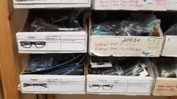 16 Boxes of Assorted Sunglasses and Readers, Mossy Oak, Only, Christian, Literary and more