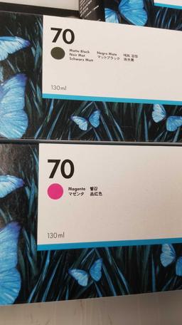 HP Print Cartridges 70, matte black, grey, cyan, photo black, magenta
