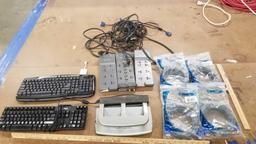 Two Keyboards, Two Splitters, Assorted Cords, etc