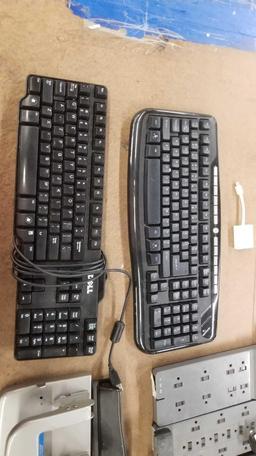 Two Keyboards, Two Splitters, Assorted Cords, etc