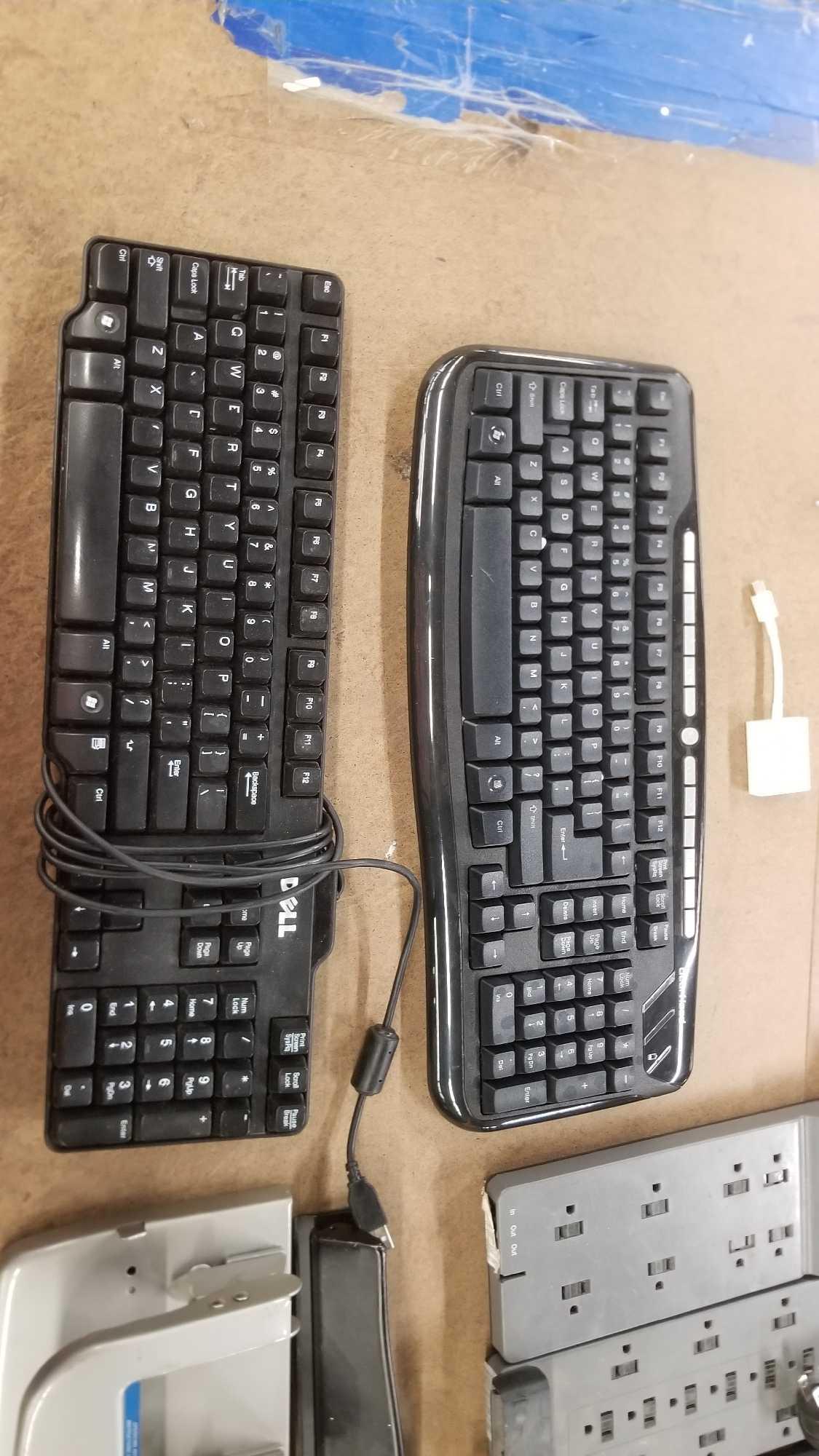 Two Keyboards, Two Splitters, Assorted Cords, etc