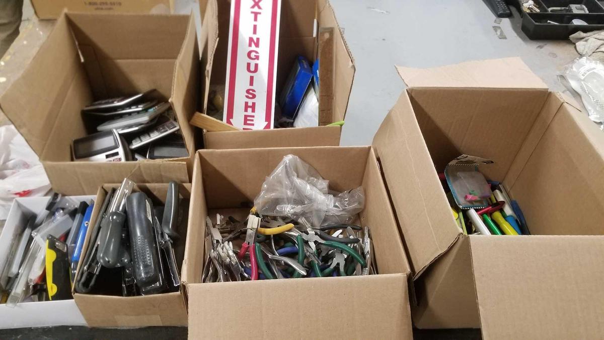Assorted oFfic e Supplies, Staplers, Pliers, Scissors, Cutting Tools and More