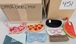 Mixed Soft Glasses Cases, Fruits, Black and Styled