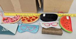 Mixed Soft Glasses Cases, Fruits, Black and Styled