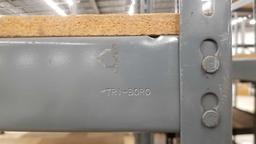 Tri-Boro Metal Framed Rack with Adjustable Height Particle Board Shelves, 8 ft tall, 5 ft wide and