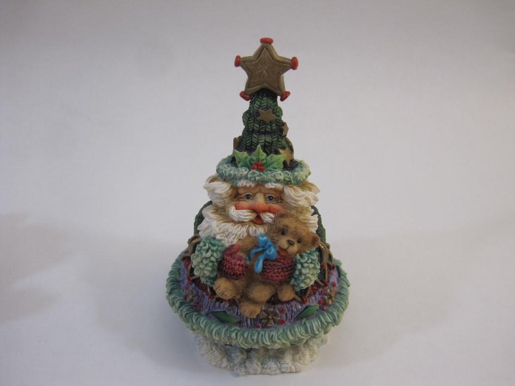 Three Vintage Crinkle Claus by Possible Dreams Christmas Figures including Crinkle Policeman 659502,