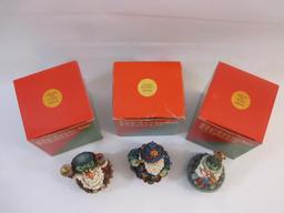 Three Vintage Crinkle Claus by Possible Dreams Christmas Figures including Crinkle Policeman 659502,