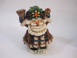 Three Vintage Crinkle Claus by Possible Dreams Christmas Figures including Crinkle Policeman 659502,